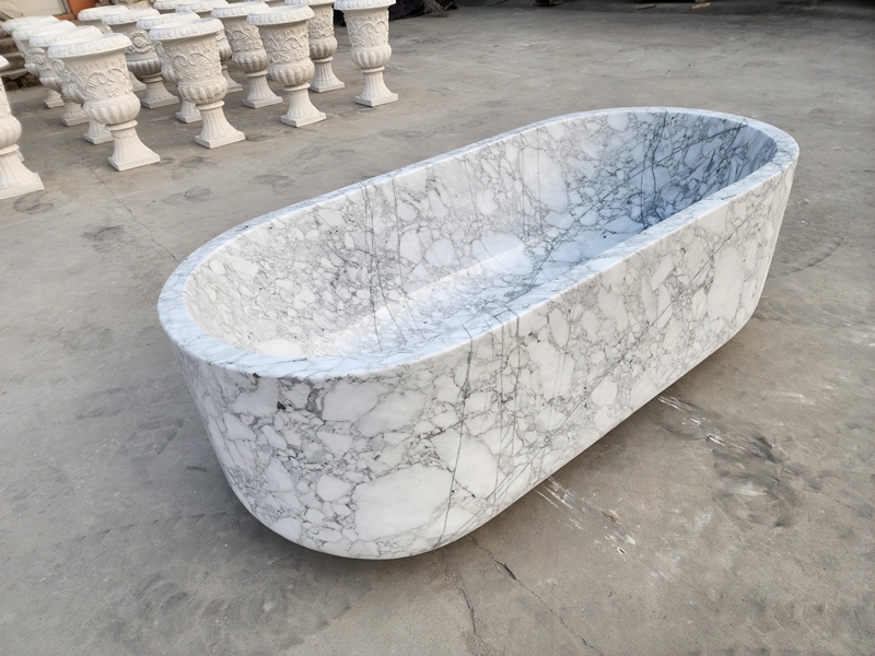 Arabescato Marble Bathtub